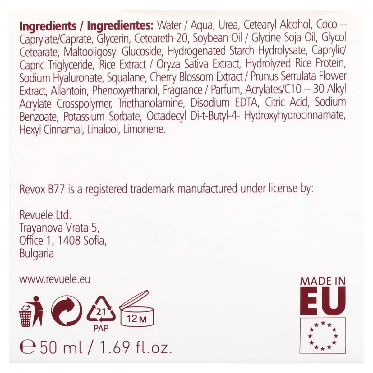Dagkrem Revox B77 Japanese Ritual 50 ml
